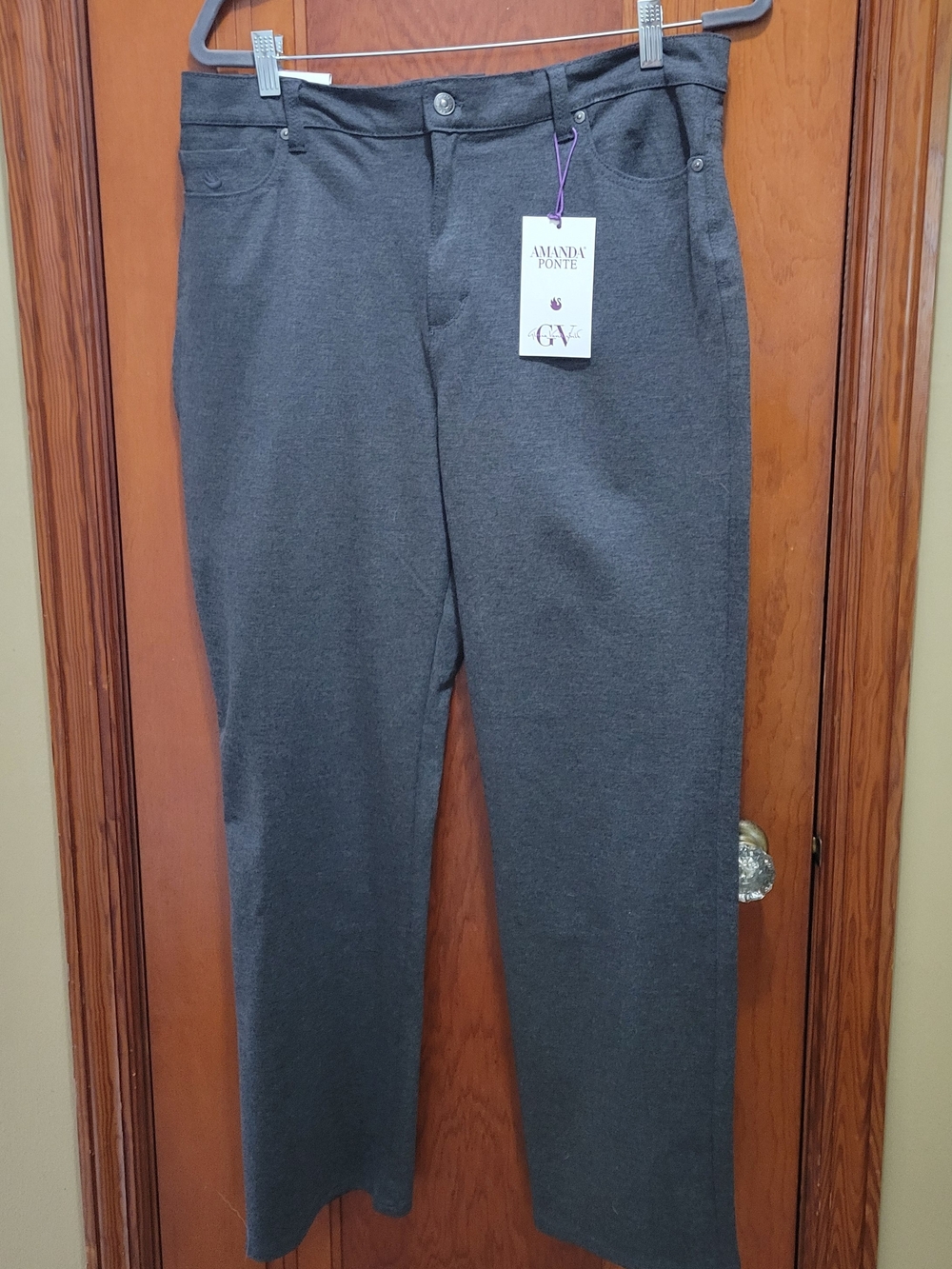 Gloria Vanderbilt Gray Ponte Knit Pants
